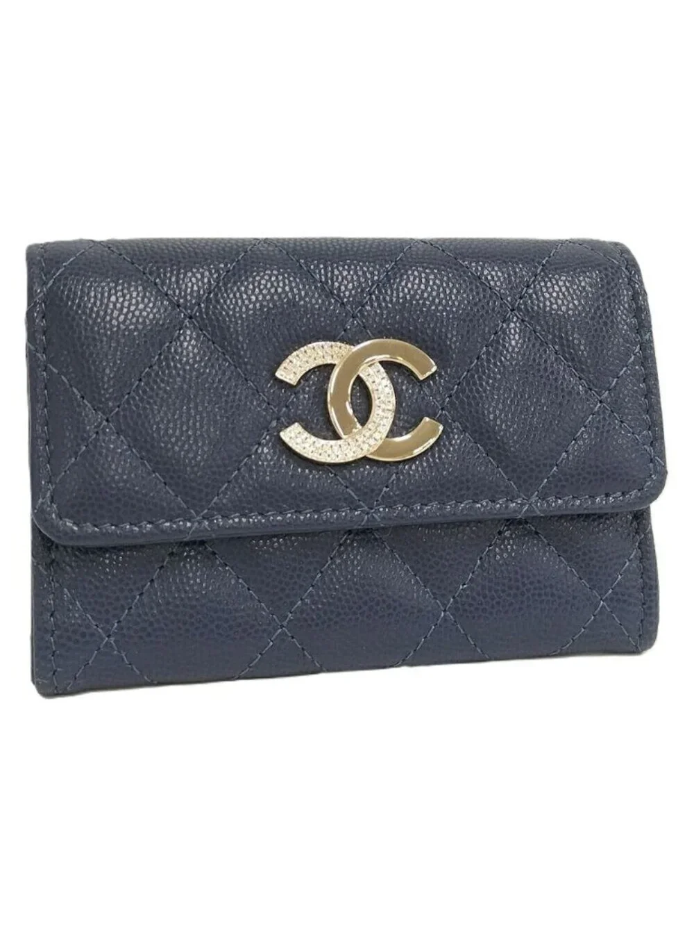 Chanel Coin Case Card Navy